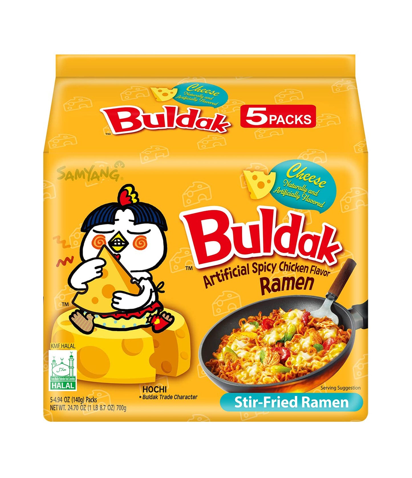 SAMYANG Buldak Hot Chicken Cheese Flavour Ramen (5 Packs)