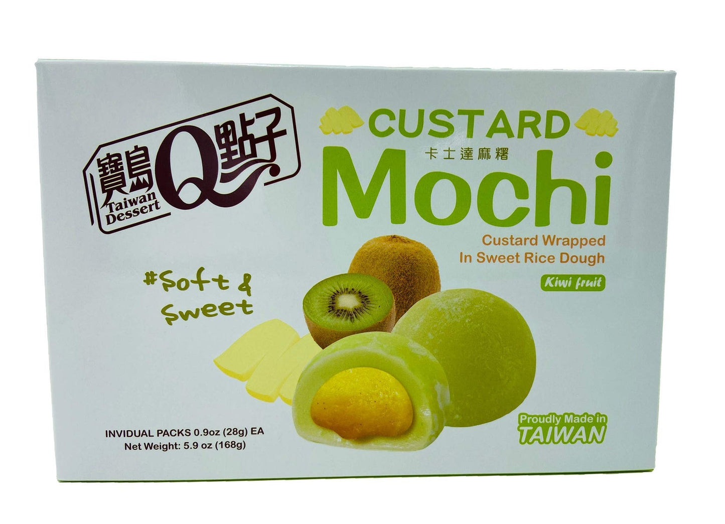 Taiwan Dessert Q Custard Mochi Kiwi Flavour