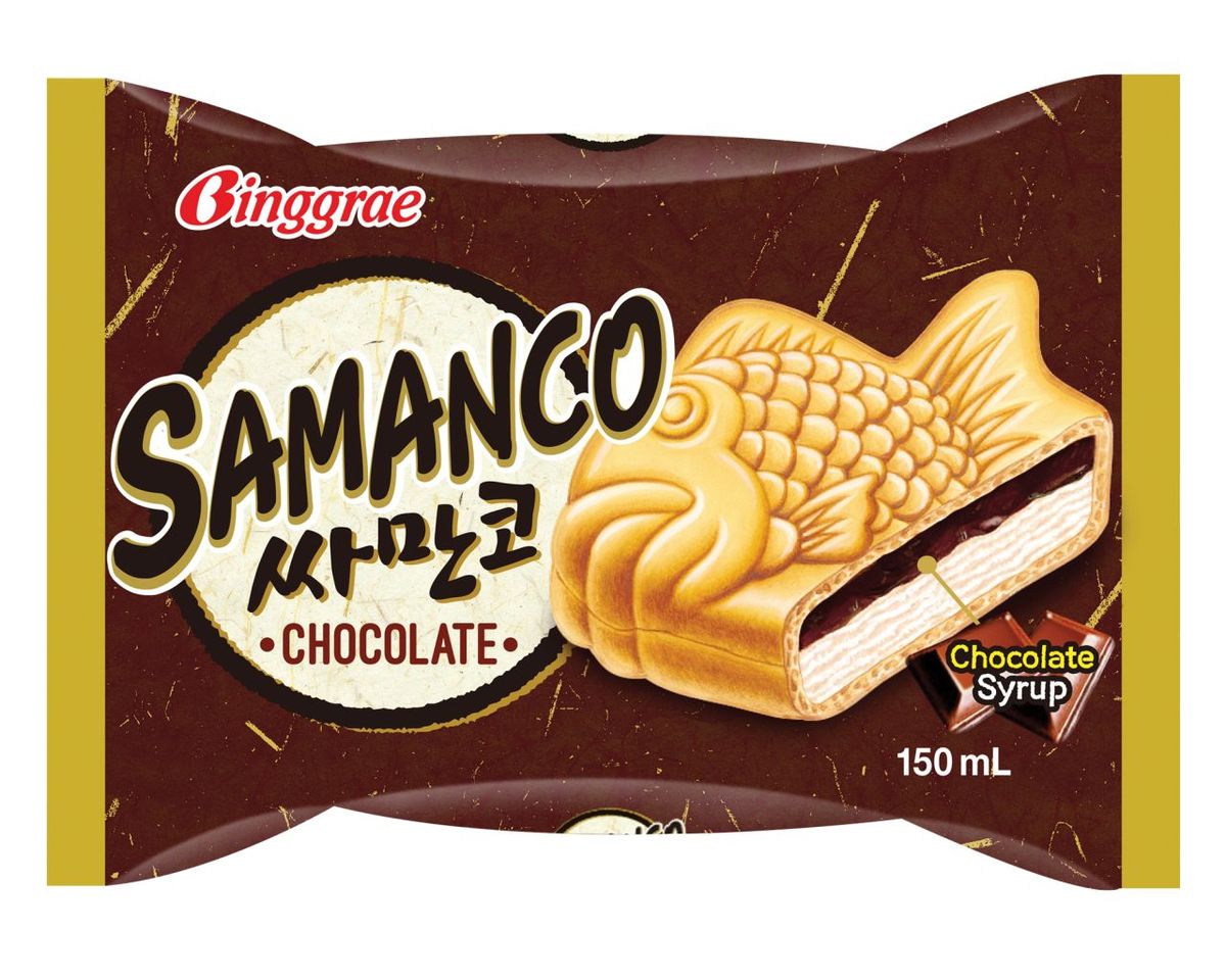 Binggrae Samanco Red Bean With Green Tea Ice Cream