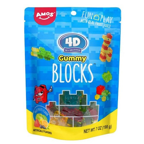 AMOS 4D Gummy Block Candy