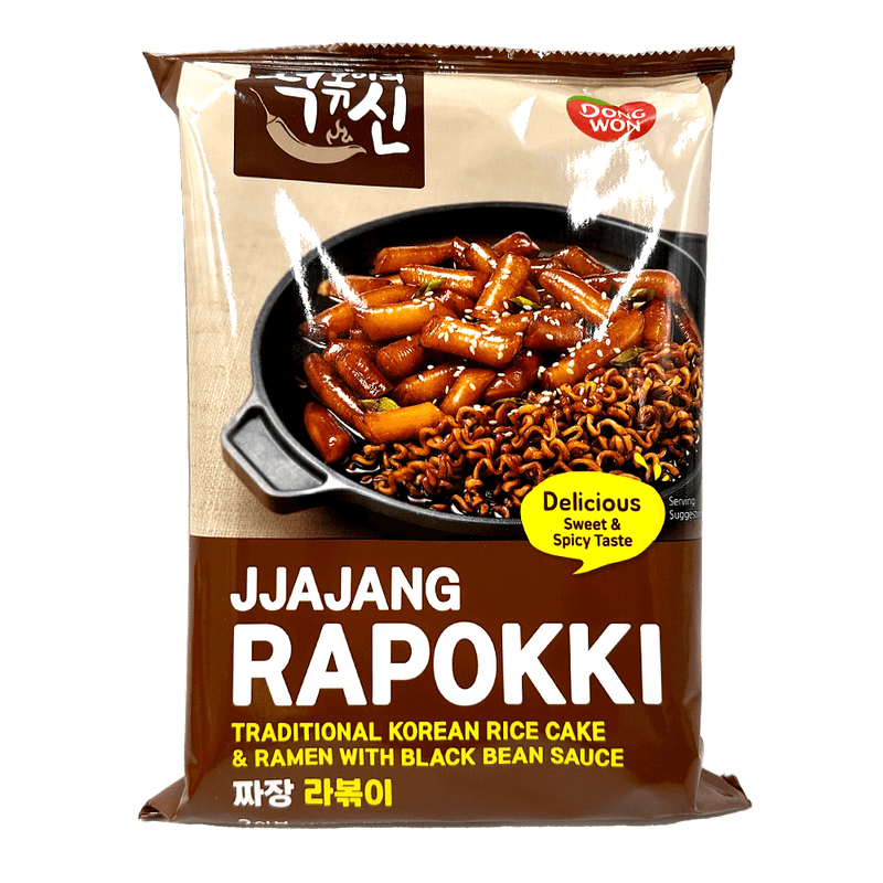 DONGWON Jjajang Flavoured Korean Rice Cake & Ramen Rapokki
