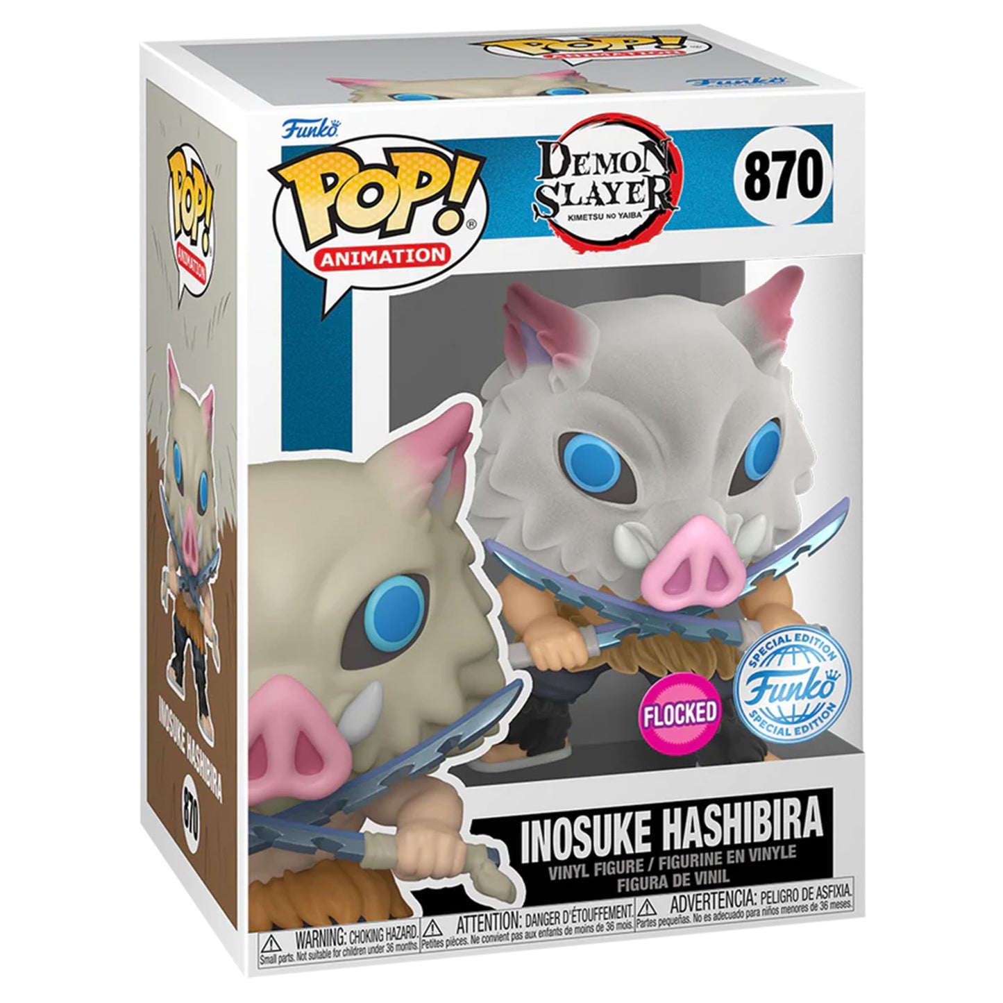 Demon Slayer Flocked Special Edition Inosuke Hashibira Funko Pop