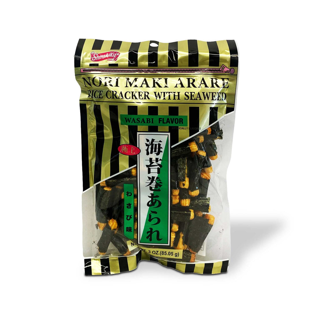 Shirakiku Nori Maki Arare Rice Cracker With Seaweed & Wasabi