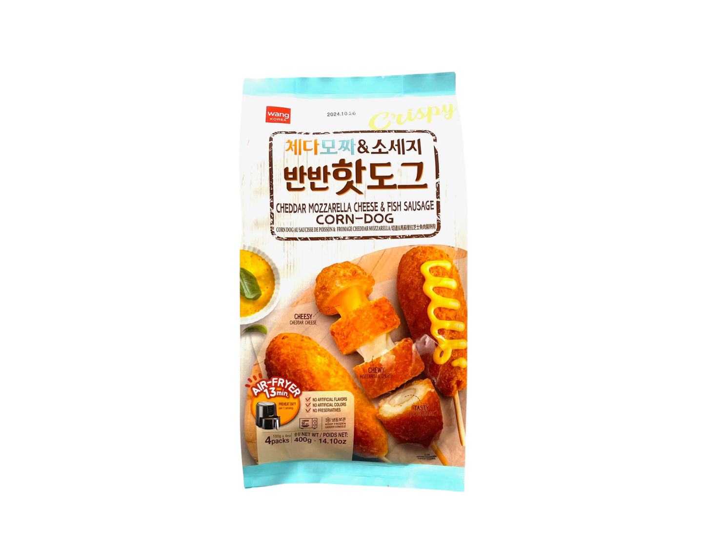 WANG KOREA Cheddar Mozzarella Cheese & Fish Sausage Corn-Dog