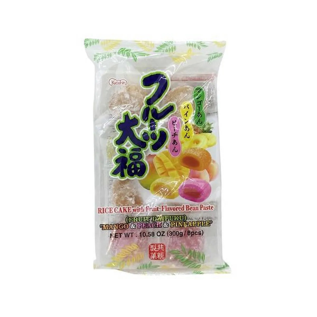 Kyōshin Rice Cake with Fruit-Flavoured Bean Paste (Fruit Daifuku) “Mango & Peach & Pineapple”