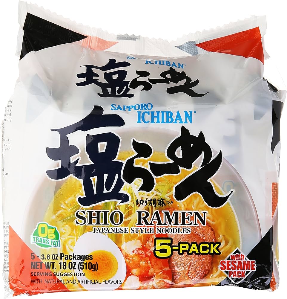 Sapporo Ichiban Instant Bag Shio Ramen Noodles (5 Packs)