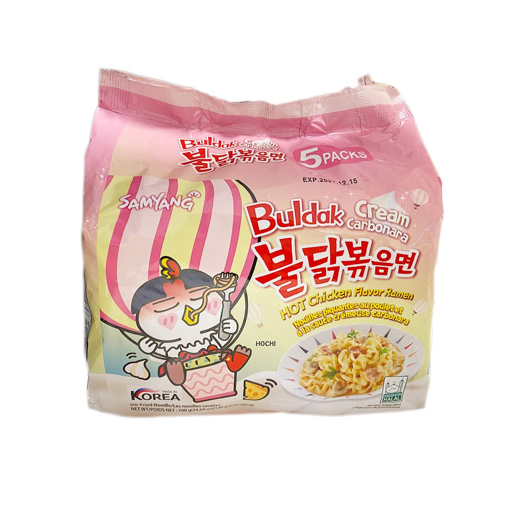 SAMYANG Buldak Hot Chicken Creamy Carbonara Flavour Ramen (5 Packs)