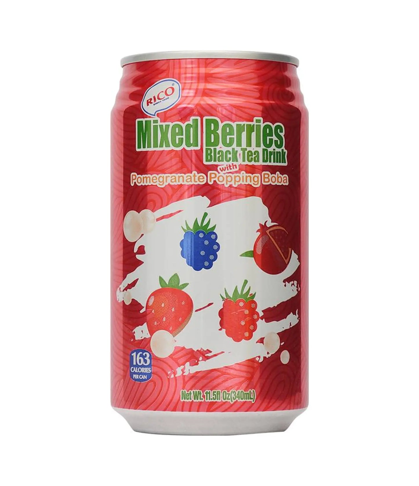 Rico Mixed Berries Black Tea Drink with Pomegranate Popping Boba