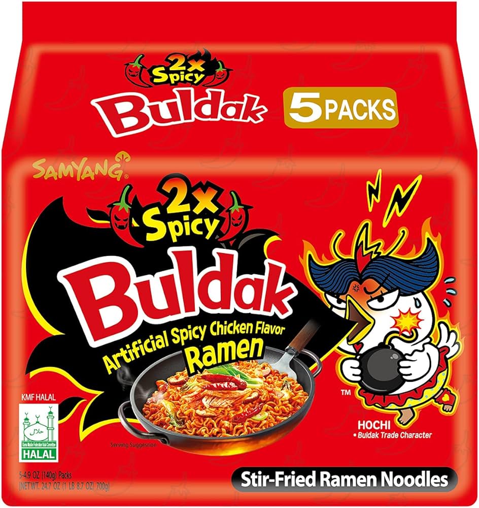 Samyang Buldak 2X Hot Chicken Flavour Ramen (5 Packs)
