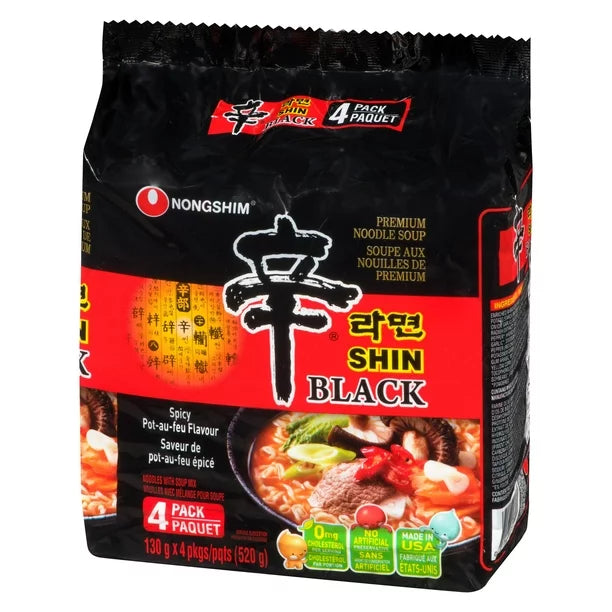 NONGSHIM Shin Black (4 Packs)