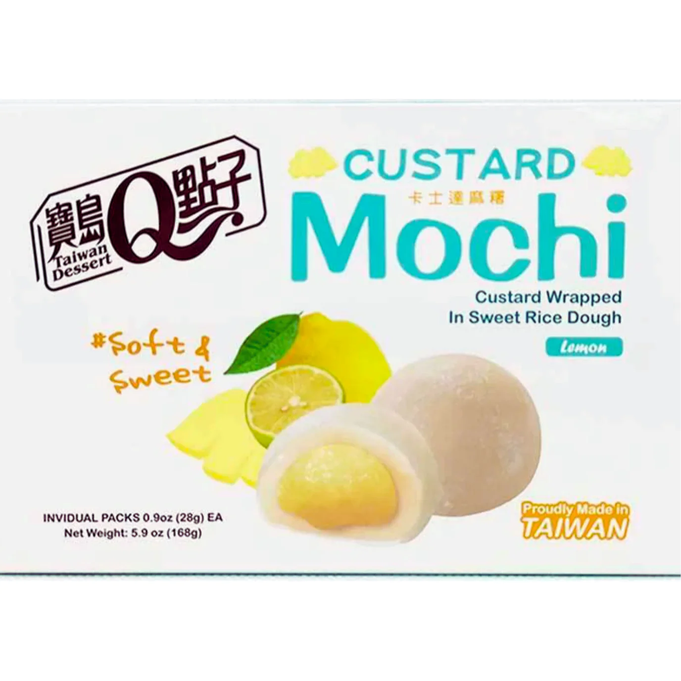 Taiwan Dessert Q Custard Mochi Lemon Flavoured