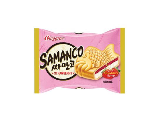 Binggrae Samanco Strawberry With Vanilla Ice Cream