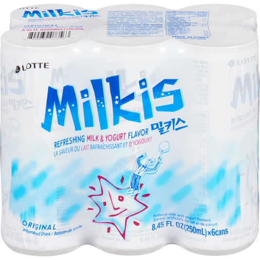 LOTTE Milkis Original Pack (6 Cans)