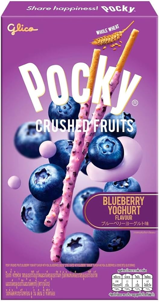 Glico – Pocky Crushed Fruits Blueberry Yoghurt Biscuit Sticks