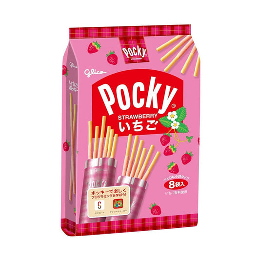 Glico Pocky Strawberry Bag (8 Packs)