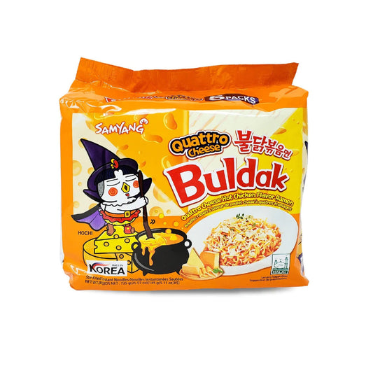 SAMYANG Buldak Hot Chicken Quattro Cheese Flavor Ramen (5 Packs)