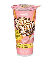 Meiji Yan Yan Cracker Stick with Strawberry Creme Dip