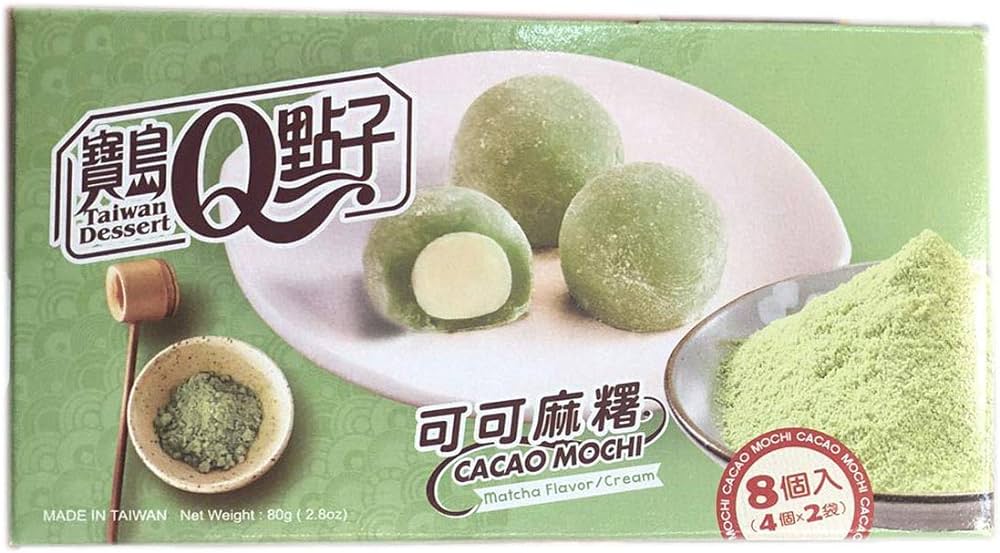 Taiwan Dessert Q Cacao Mochi Matcha Flavoured