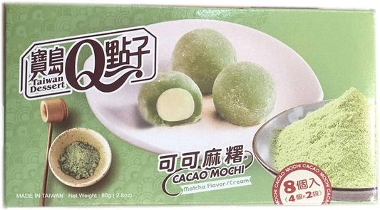 Taiwan Dessert Q Cacao Mochi Matcha Flavoured