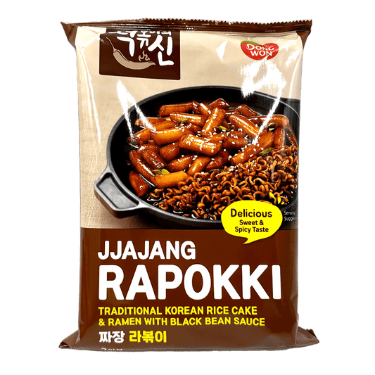 DONGWON Jjajang Flavoured Korean Rice Cake & Ramen Rapokki