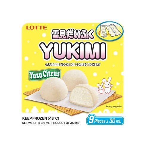 LOTTE Yukimi Yuzu Citrus Ice Cream Mochi