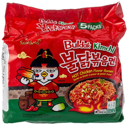 SAMYANG Buldak Hot Chicken Kimchi Flavour Ramen (5 Packs)
