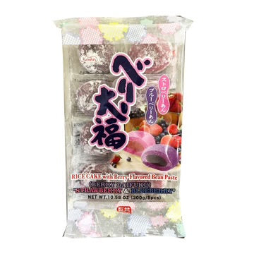 Kyōshin Rice cake with Berry-Flavoured Bean Paste (Berry Daifuku) “Strawberry & Blueberry”