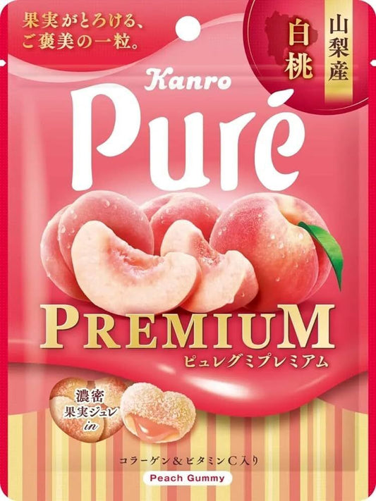 Kanro Puré Premium Peach Flavour Gummy Candy