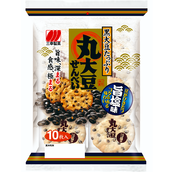 SANKO Baked Rice Crackers Salt With Black Soybeans Flavour