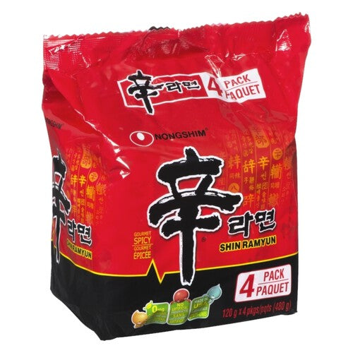 Nongshim Shin Ramyun Noodle Soup (4 Packs)
