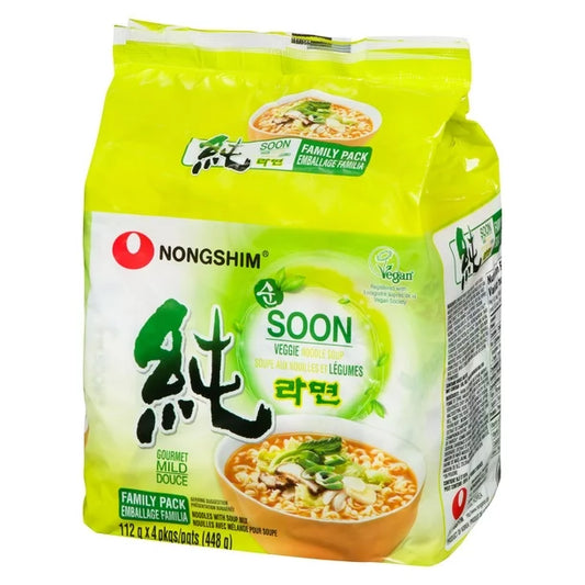NONGSHIM SOON Veggie Noodles (4 Packs)